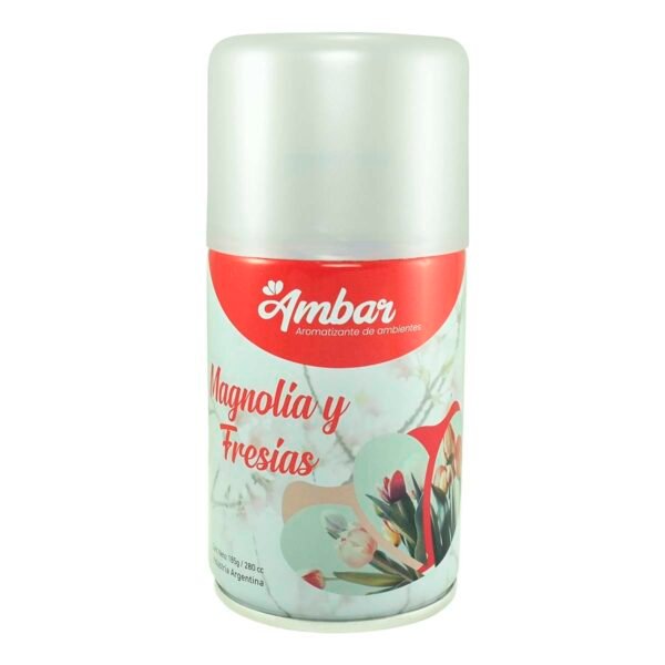 Aromatizante Aerosol Ambar Magnolia y Fresias 280cc.