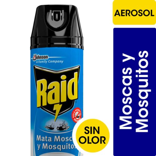 Insecticida Raid Sin Olor Moscas y Mosquitos 360cc.