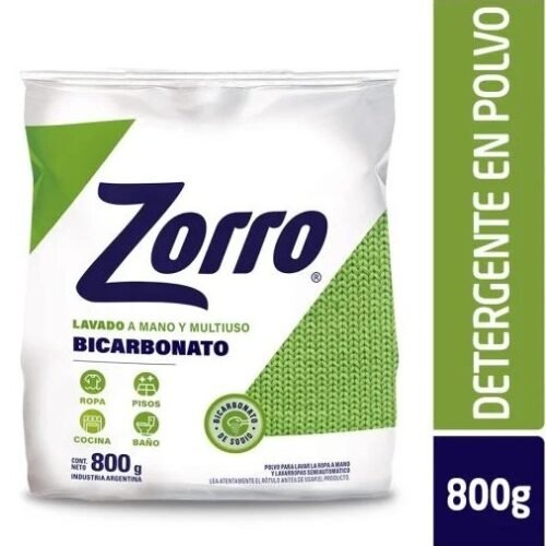 Jabón en Polvo Zorro Bicarbonato 800gr Matic