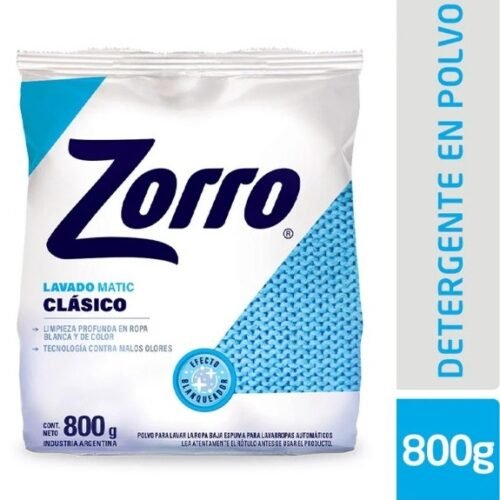 Jabón en Polvo Zorro Clásico 800gr Matic