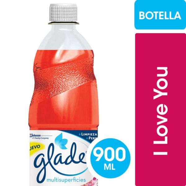 Limpiador Líquido Glade Multisuperficies I Love You 900ml.