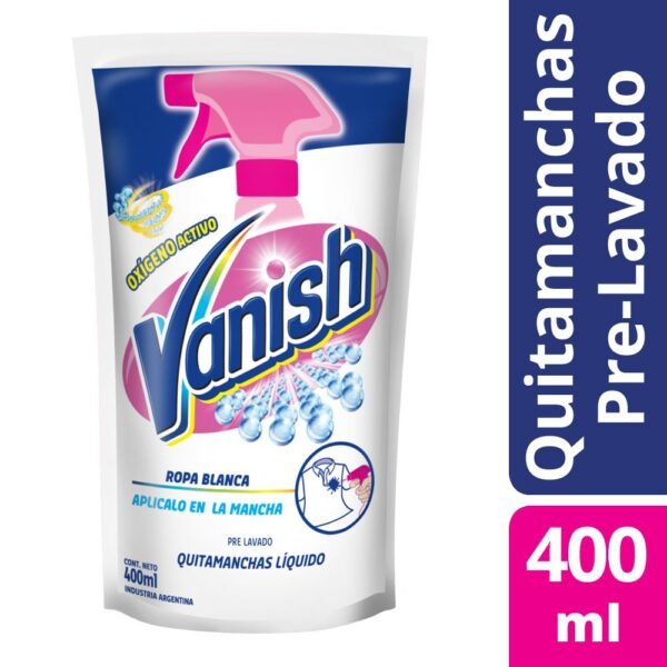 Quitamanchas Líquido Pre Lavado Ropa Blanca Vanish 400ml