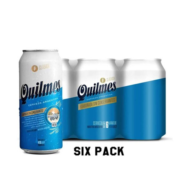 Cerveza en lata Quilmes 473cc. Six Pack 6u.