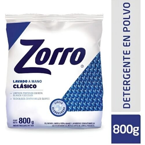 Jabón en Polvo Zorro Clásico 800gr Mano