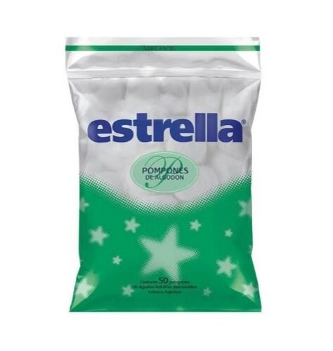 Pompones de Algodon Estrella 50un.