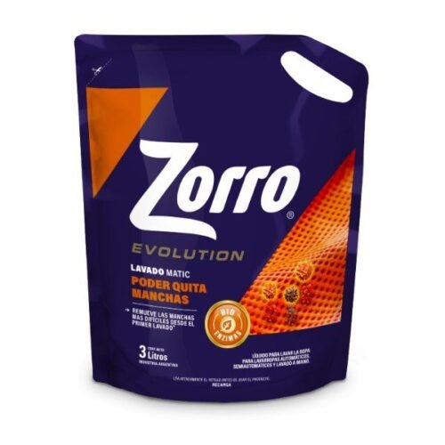 Jabón Líquido Ropa Zorro Evolution 3Lts